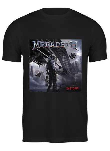 Заказать мужскую футболку в Москве. Футболка классическая Megadeth от Fedor - готовые дизайны и нанесение принтов.