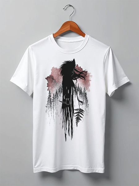 Заказать мужскую футболку в Москве. Футболка классическая  Fern Witch Spirit от oneredfoxstore@gmail.com - готовые дизайны и нанесение принтов.
