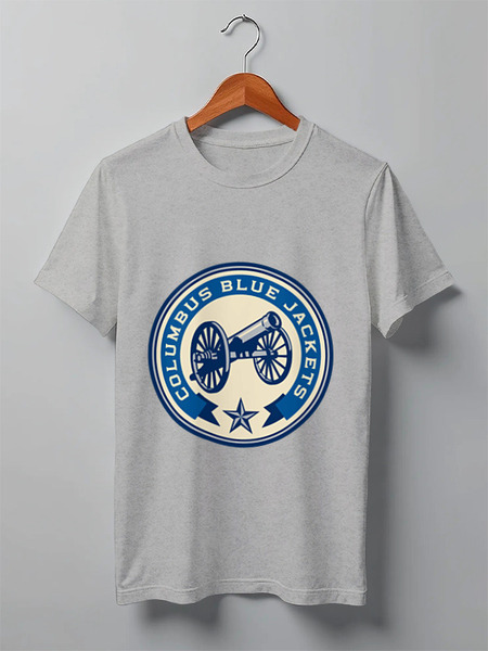 Заказать мужскую футболку в Москве. Футболка классическая Columbus Blue Jackets от dobryidesign - готовые дизайны и нанесение принтов.