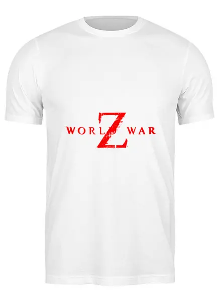 Заказать мужскую футболку в Москве. Футболка классическая World War Z от THE_NISE  - готовые дизайны и нанесение принтов.