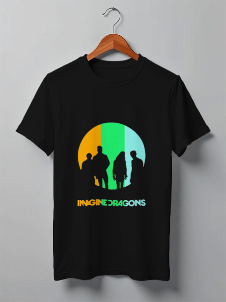 Заказать мужскую футболку в Москве. Футболка классическая     Imagine Dragons  от cherdantcev - готовые дизайны и нанесение принтов.