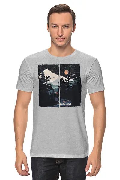 Заказать мужскую футболку в Москве. Футболка классическая  Wild Fisher от oneredfoxstore@gmail.com - готовые дизайны и нанесение принтов.