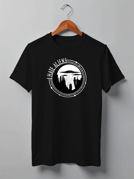 Заказать мужскую футболку в Москве. Футболка классическая Aliens от oneredfoxstore@gmail.com - готовые дизайны и нанесение принтов.