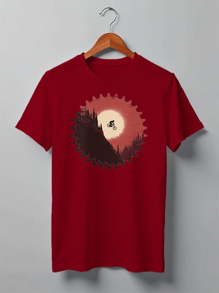 Заказать мужскую футболку в Москве. Футболка классическая МТБ MTB Sunset от oneredfoxstore@gmail.com - готовые дизайны и нанесение принтов.