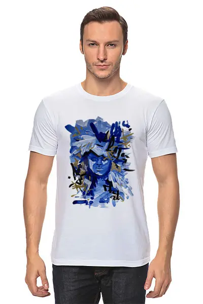 Заказать мужскую футболку в Москве. Футболка классическая Летний дождь от d_ari.design@mail.ru - готовые дизайны и нанесение принтов.