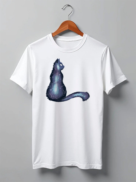 Заказать мужскую футболку в Москве. Футболка классическая Cats Here от oneredfoxstore@gmail.com - готовые дизайны и нанесение принтов.