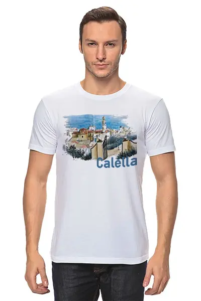 Заказать мужскую футболку в Москве. Футболка классическая Calella от mspnru - готовые дизайны и нанесение принтов.