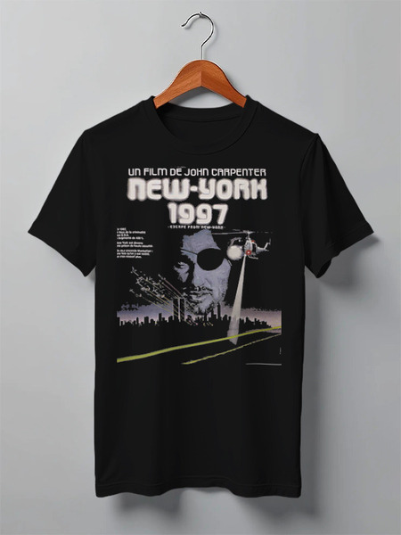 Заказать мужскую футболку в Москве. Футболка классическая Escape from New York / Побег из Нью Йорка от KinoArt - готовые дизайны и нанесение принтов.