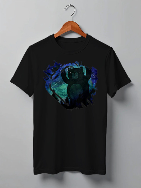 Заказать мужскую футболку в Москве. Футболка классическая Bear Here от oneredfoxstore@gmail.com - готовые дизайны и нанесение принтов.