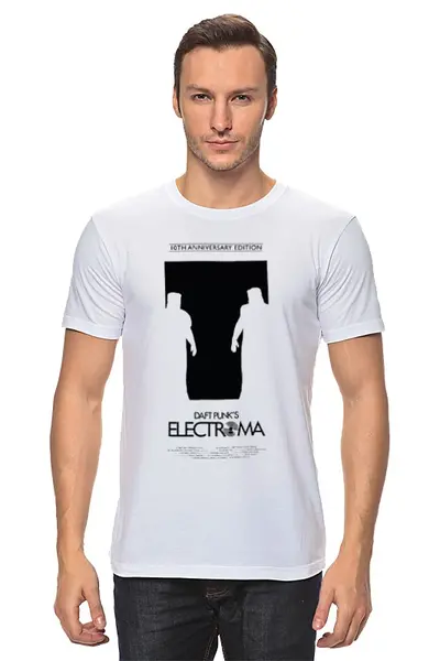 Заказать мужскую футболку в Москве. Футболка классическая Daft Punk -Electroma от KinoArt - готовые дизайны и нанесение принтов.