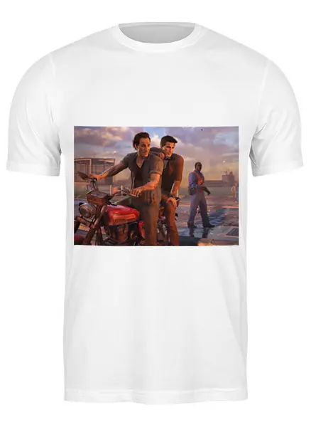 Заказать мужскую футболку в Москве. Футболка классическая Uncharted от GeekFox  - готовые дизайны и нанесение принтов.
