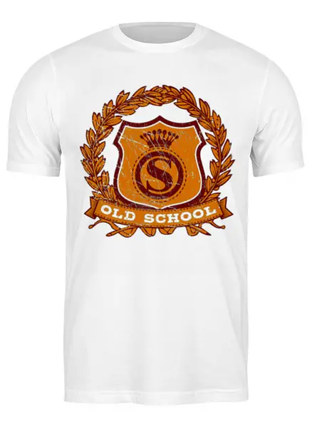 Заказать мужскую футболку в Москве. Футболка классическая Old School Style от Leichenwagen - готовые дизайны и нанесение принтов.