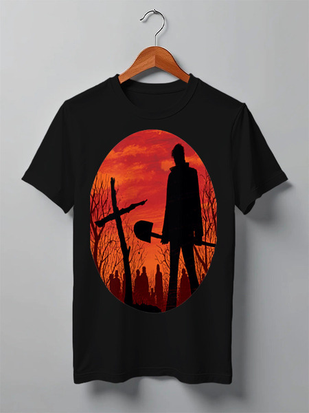 Заказать мужскую футболку в Москве. Футболка классическая the walking dead от Mily - готовые дизайны и нанесение принтов.
