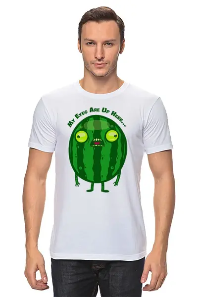 Заказать мужскую футболку в Москве. Футболка классическая Забавный Арбуз от originals - готовые дизайны и нанесение принтов.