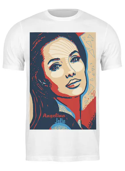 Заказать мужскую футболку в Москве. Футболка классическая Анджелина Джоли от qwere - готовые дизайны и нанесение принтов.