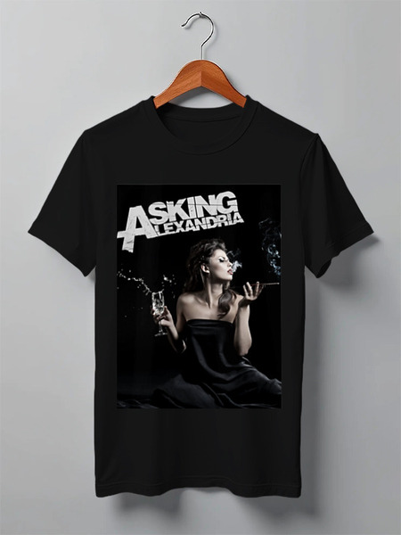 Заказать мужскую футболку в Москве. Футболка классическая Asking Alexandria от Vladec11 - готовые дизайны и нанесение принтов.