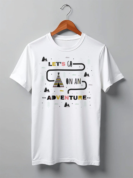 Заказать мужскую футболку в Москве. Футболка классическая Mountains от oneredfoxstore@gmail.com - готовые дизайны и нанесение принтов.