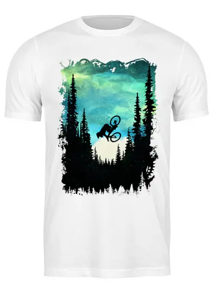 Заказать мужскую футболку в Москве. Футболка классическая Forest Rider от oneredfoxstore@gmail.com - готовые дизайны и нанесение принтов.
