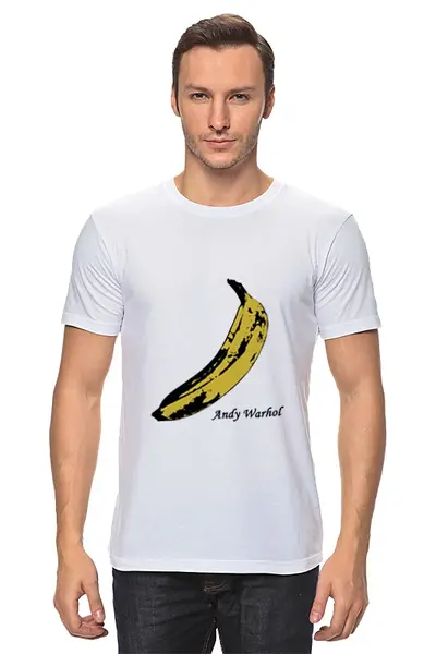 Заказать мужскую футболку в Москве. Футболка классическая Andy banana от Антон Величко - готовые дизайны и нанесение принтов.