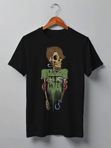 Заказать мужскую футболку в Москве. Футболка классическая Skeleton Art от Leichenwagen - готовые дизайны и нанесение принтов.
