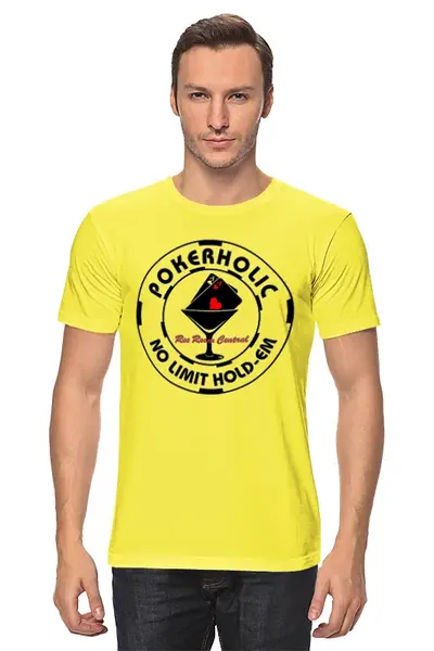 Заказать мужскую футболку в Москве. Футболка классическая Pokerholic от Denis M. - готовые дизайны и нанесение принтов.
