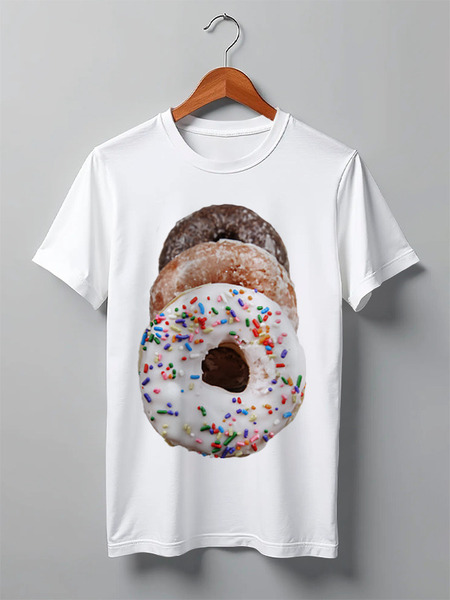 Заказать мужскую футболку в Москве. Футболка классическая Donuts от chemparparokke - готовые дизайны и нанесение принтов.