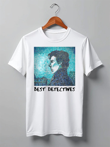 Заказать мужскую футболку в Москве. Футболка классическая Best detectives (Лучшие детективы) от cinirena@mail.ru - готовые дизайны и нанесение принтов.