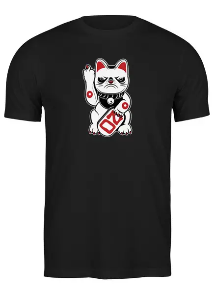 Заказать мужскую футболку в Москве. Футболка классическая Bad Cat от Leichenwagen - готовые дизайны и нанесение принтов.