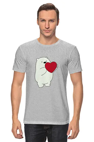 Заказать мужскую футболку в Москве. Футболка классическая Ice Bear от cherdantcev - готовые дизайны и нанесение принтов.
