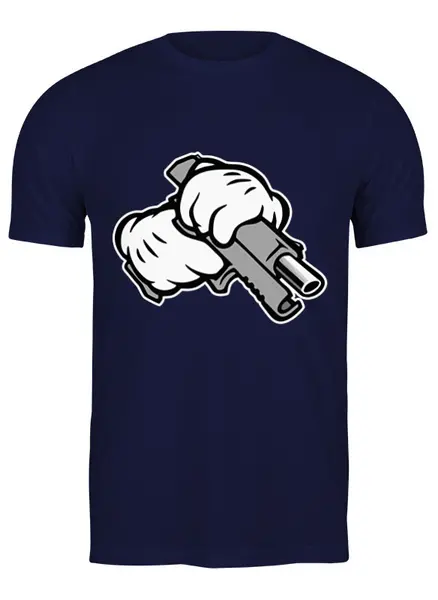Заказать мужскую футболку в Москве. Футболка классическая Gun Hands от balden - готовые дизайны и нанесение принтов.
