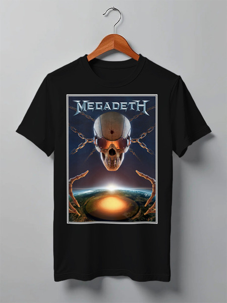 Заказать мужскую футболку в Москве. Футболка классическая Megadeth Band от Leichenwagen - готовые дизайны и нанесение принтов.