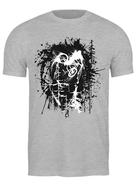 Заказать мужскую футболку в Москве. Футболка классическая MTB Ride от oneredfoxstore@gmail.com - готовые дизайны и нанесение принтов.