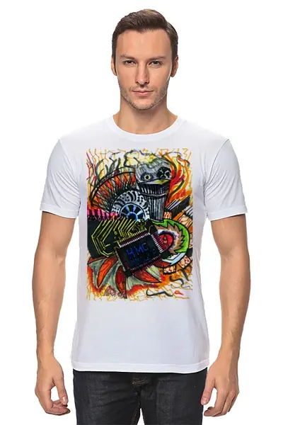 Заказать мужскую футболку в Москве. Футболка классическая c_o_o_l t-shirt от olgarussia - готовые дизайны и нанесение принтов.