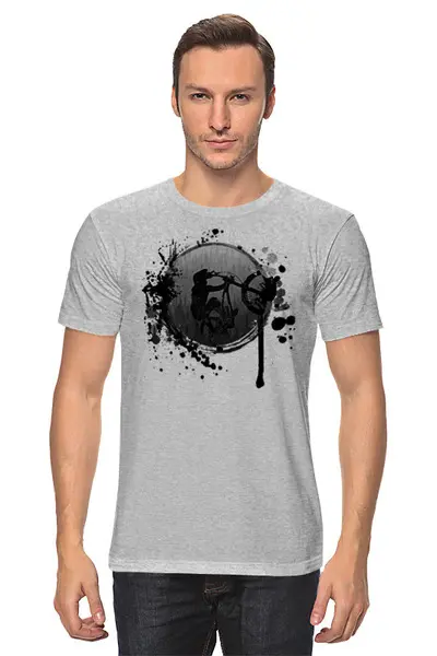 Заказать мужскую футболку в Москве. Футболка классическая MTB Ride от oneredfoxstore@gmail.com - готовые дизайны и нанесение принтов.