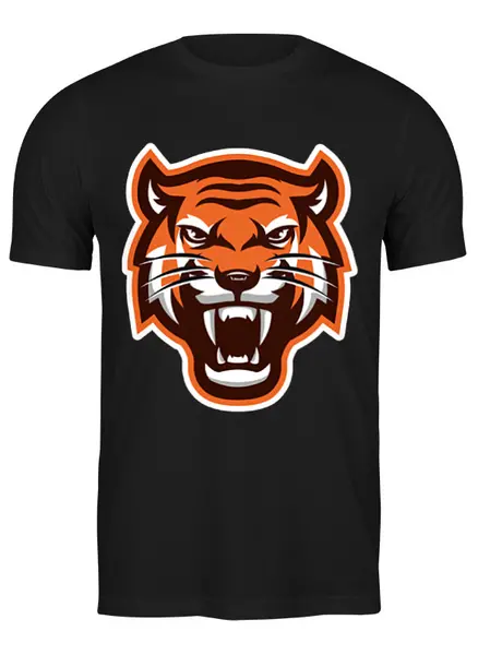Заказать мужскую футболку в Москве. Футболка классическая Tiger от Polilog - готовые дизайны и нанесение принтов.