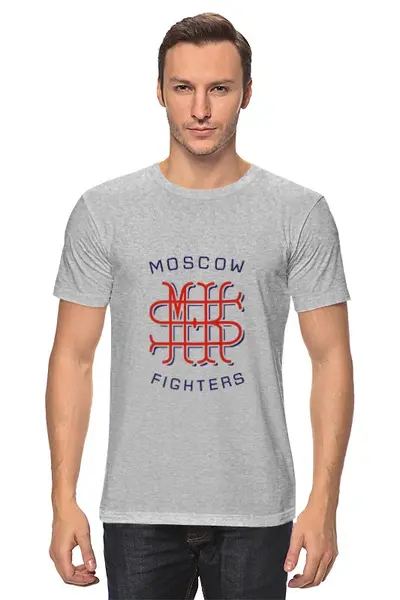 Заказать мужскую футболку в Москве. Футболка классическая Moscow Fighters от mosk - готовые дизайны и нанесение принтов.