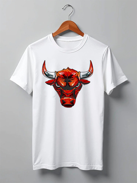 Заказать мужскую футболку в Москве. Футболка классическая ◈ BULL ◈ от balden - готовые дизайны и нанесение принтов.