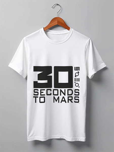 Заказать мужскую футболку в Москве. Футболка классическая 30 Seconds to Mars от echelon04 - готовые дизайны и нанесение принтов.
