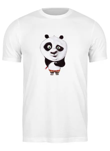 Заказать мужскую футболку в Москве. Футболка классическая Панда от sergo_1998 - готовые дизайны и нанесение принтов.