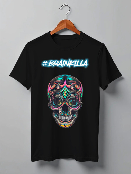 Заказать мужскую футболку в Москве. Футболка классическая merch brainkilla от Paul Paul - готовые дизайны и нанесение принтов.