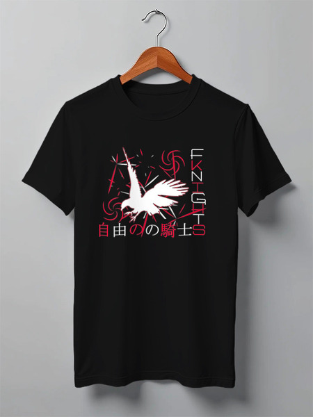 Заказать мужскую футболку в Москве. Футболка классическая FKNIGHTS SHORT RED CUSTOM от Saisei  - готовые дизайны и нанесение принтов.