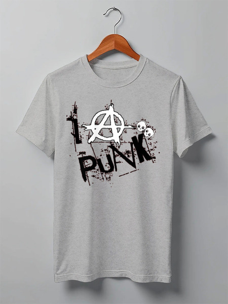 Заказать мужскую футболку в Москве. Футболка классическая Punks Not Dead от Leichenwagen - готовые дизайны и нанесение принтов.