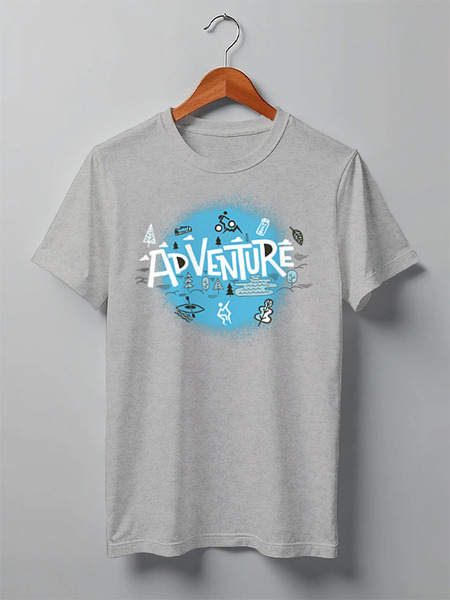 Заказать мужскую футболку в Москве. Футболка классическая Mountains от oneredfoxstore@gmail.com - готовые дизайны и нанесение принтов.