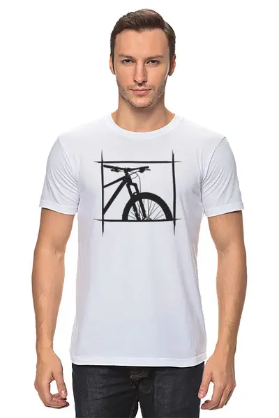 Заказать мужскую футболку в Москве. Футболка классическая My Bike от oneredfoxstore@gmail.com - готовые дизайны и нанесение принтов.