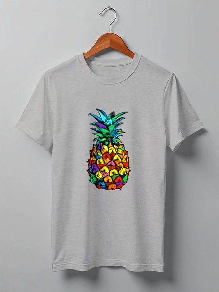 Заказать мужскую футболку в Москве. Футболка классическая ANANAS COLOR от balden - готовые дизайны и нанесение принтов.