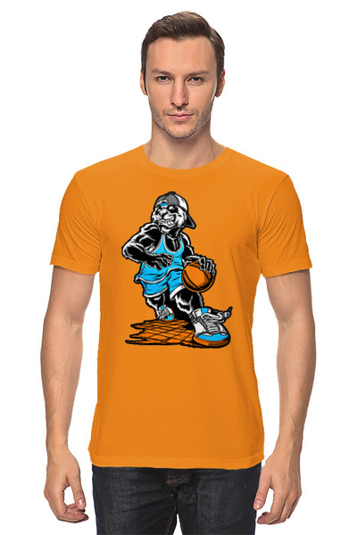 Заказать мужскую футболку в Москве. Футболка классическая Панда спортсмен  от Print design  - готовые дизайны и нанесение принтов.