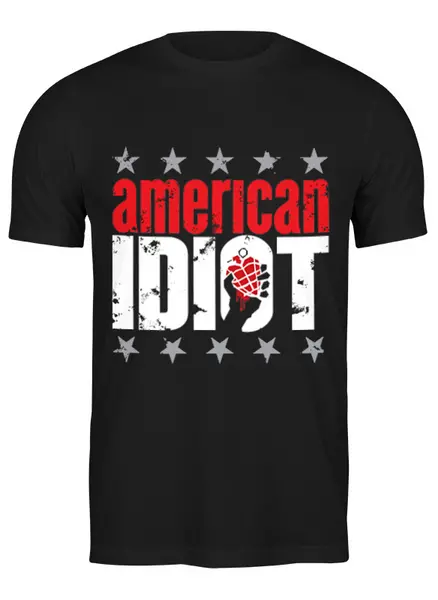 Заказать мужскую футболку в Москве. Футболка классическая Green Day American Idiot от painter13 - готовые дизайны и нанесение принтов.