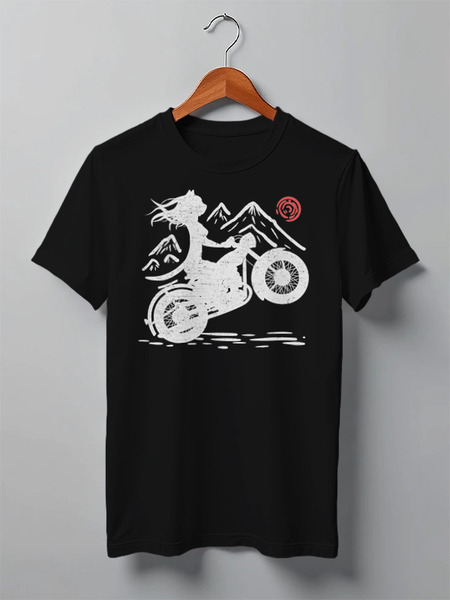 Заказать мужскую футболку в Москве. Футболка классическая Motolady Cat от oneredfoxstore@gmail.com - готовые дизайны и нанесение принтов.