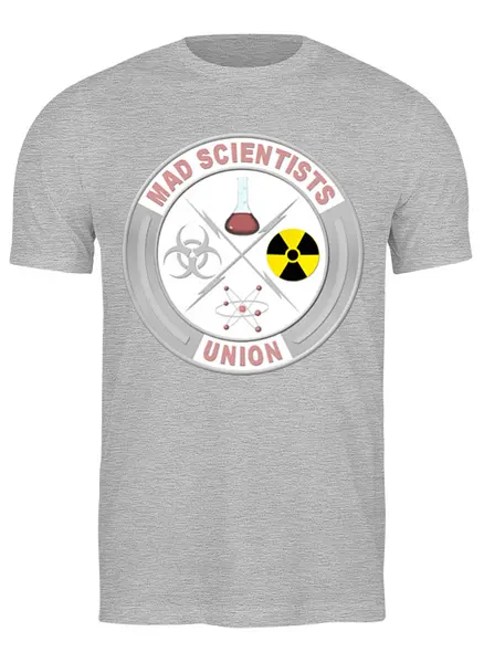 Заказать мужскую футболку в Москве. Футболка классическая «Союз безумных ученых» от Andy Quarry - готовые дизайны и нанесение принтов.