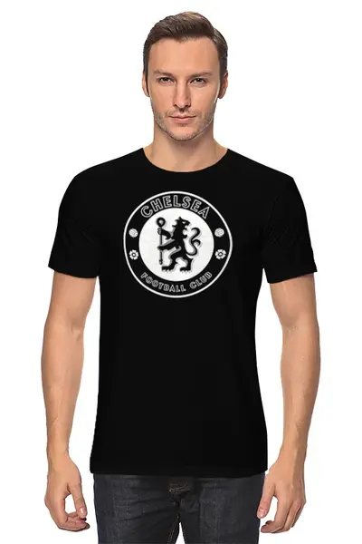 Заказать мужскую футболку в Москве. Футболка классическая Chelsea FC (white) от Сергей Дульнев - готовые дизайны и нанесение принтов.